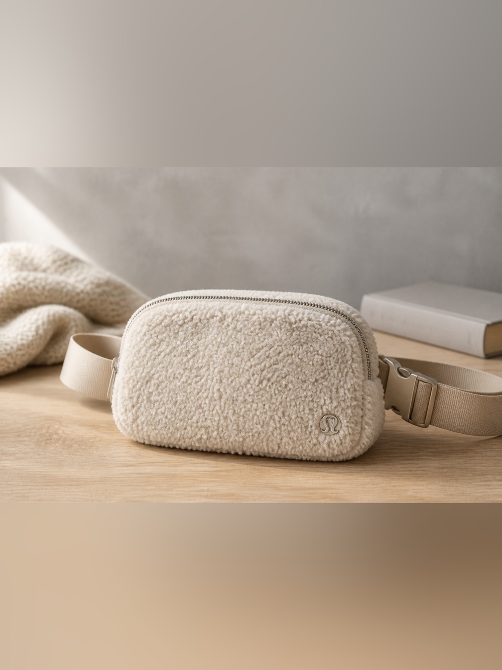 Lululemon Athletica Everywhere Fleece Belt Bag (Light Ivory)